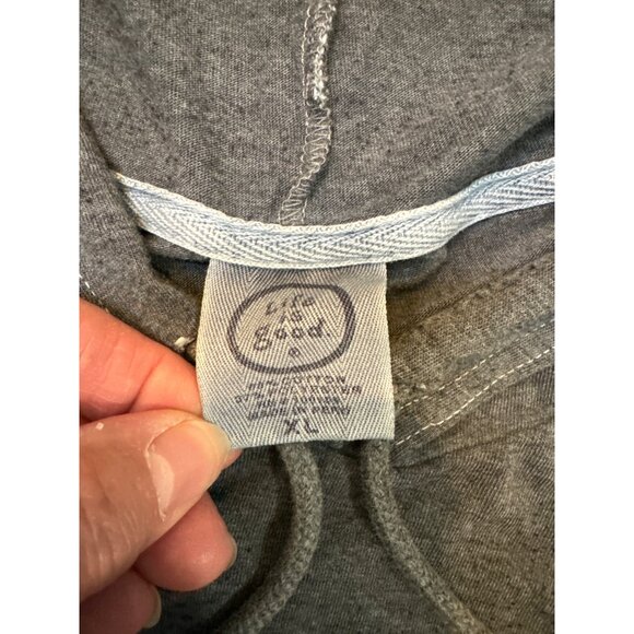 Life Is Good Mens XL Gray Light Weight Hoodie With Bicycle Graphic - Picture 4 of 6
